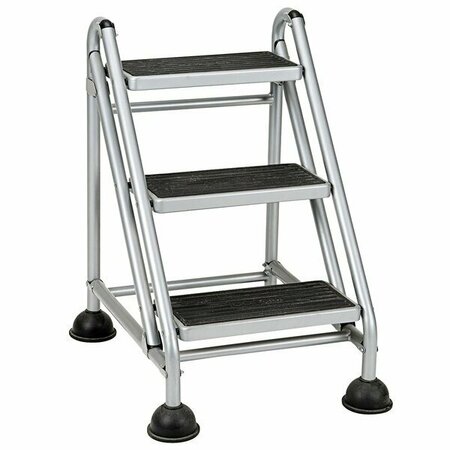 COSCO 11834GGB1 3-Step Commercial Rolling Step Ladder 31211834GGB1